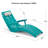 in Pool Lounge Chairs Set of 2 with Armrests, HDPE Pool Chaise Loungers for Sun Shelf, Ergonomic Pool Chairs with Adjustable Headrest & Carry Handle, Fade-Resistant Tropical Palm Design, Blue-101226618