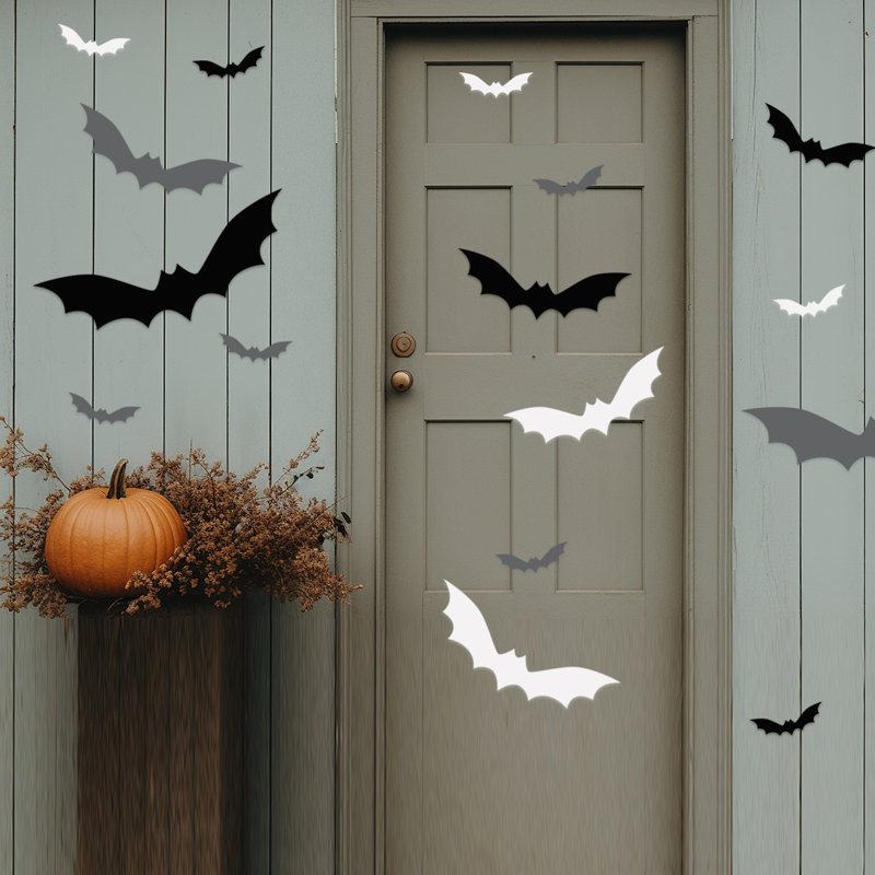 Adhésif décoratif Halloween, Blanc / Gris / Noir