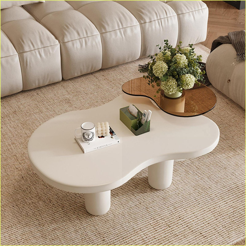 Ensemble de 2 tables basses modernes Modern White