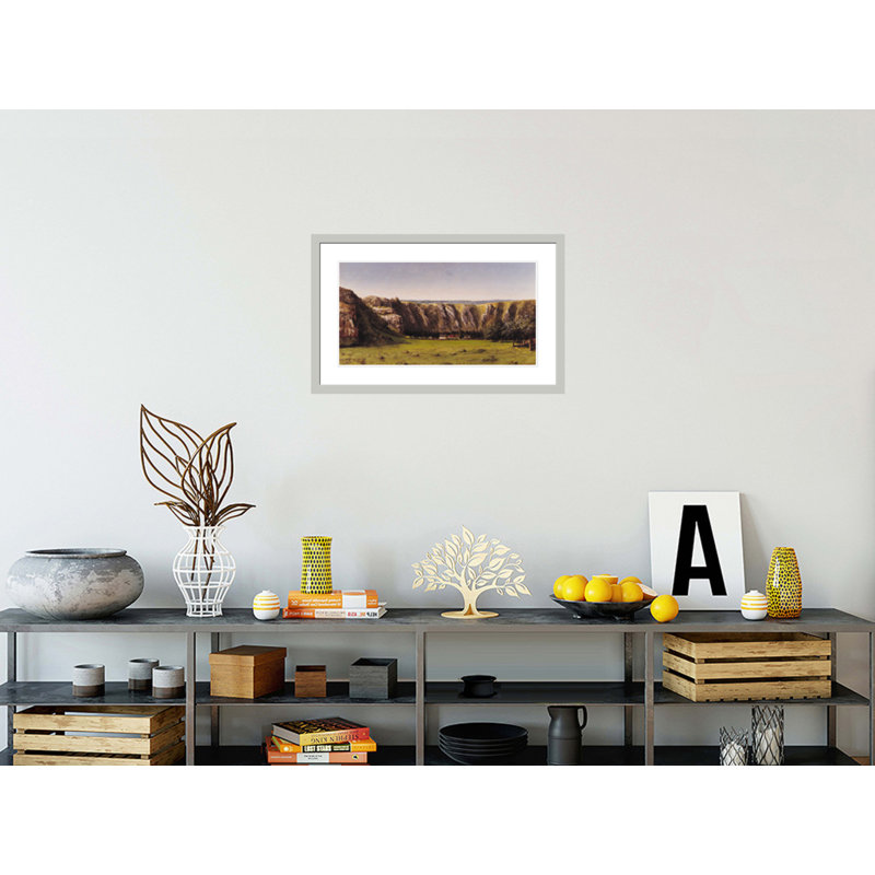 "Paysage rocheux près de Flagey" par impression giclée encadrée, 18,53 po H x 29,5 po L