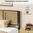 Vena Boho Style Full Bed Frame with Rattan Headboard and Footboard, No Box Spring Needed, Iron Platform Bed With Stable Metal Frame-1415020866