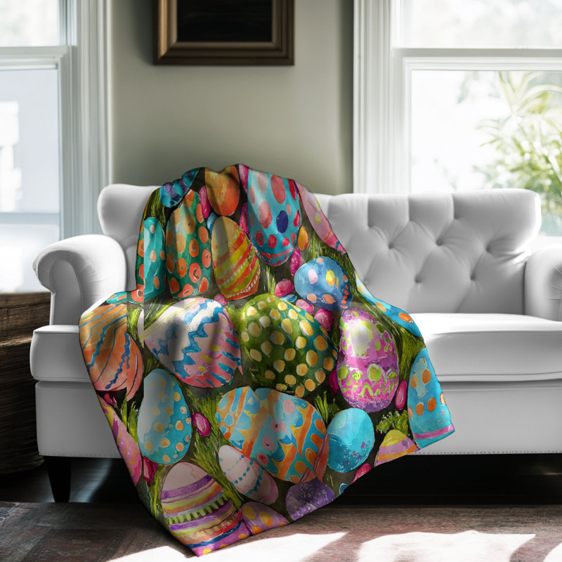 Bright Bright Spring Spring - Couverture en sherpa de qualité supérieure, Grand lit