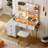 Makeup Vanity with 3 Lighting Colors-1942708560