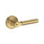 Lake Forest Keyed Entry Lever with Recessed Round Rose in Lifetime (PVD) Satin Brass-775444155