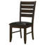 Cappuccino et chaises d'appoint rembourrées noires