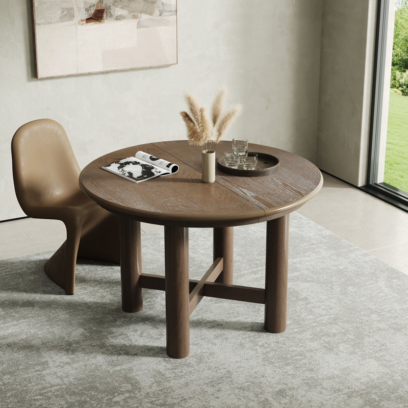 Table de salle à manger extensible en bois, Espresso