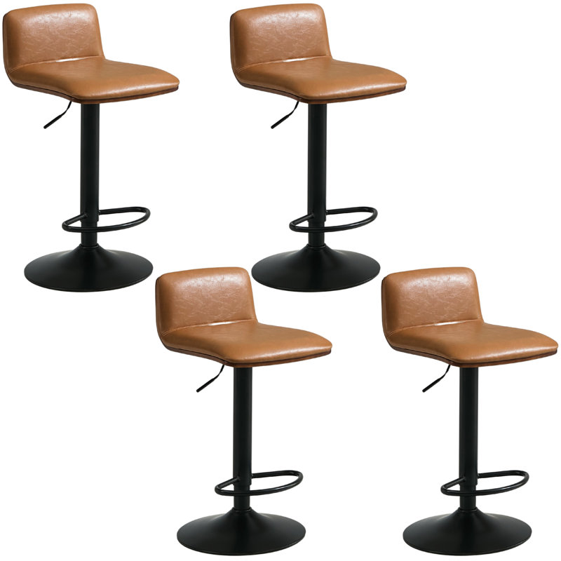 Tabouret de bar pivotant à hauteur réglable Modern, Brun, 4