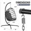 Fauteuil hamac suspendu pour 1 personne avec support Cruster-1556254511