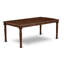 Ensemble de 5 pièces pour 4 pièces comprenant une table de salle à manger rectangulaire avec rallonge papillon et 4 chaises de salle à manger, 42 x 78 pouces, acajou-143491596-143491592-143491594