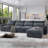 Large L-Shape Feather Filled Sectional Sofa For Living Room