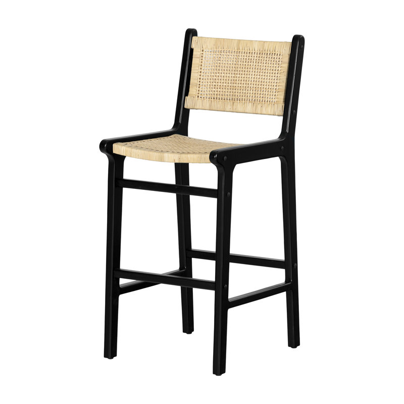 Balka Rattan Stool, Black