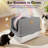 Stainless Steel Enclosed Cat Litter Box with Flip Lid, XL Extra Large Litter Box for Easy Clean & Non-Sticky, Anti-Leakage,Includes Cat Litter Scoop, Gray-299349999