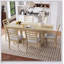 Ensemble de table de salle à manger extensible 7 pièces de style campagnard avec une feuille de 18 pouces, une table en bois rustique et des chaises rembourrées pour une salle à manger polyvalente