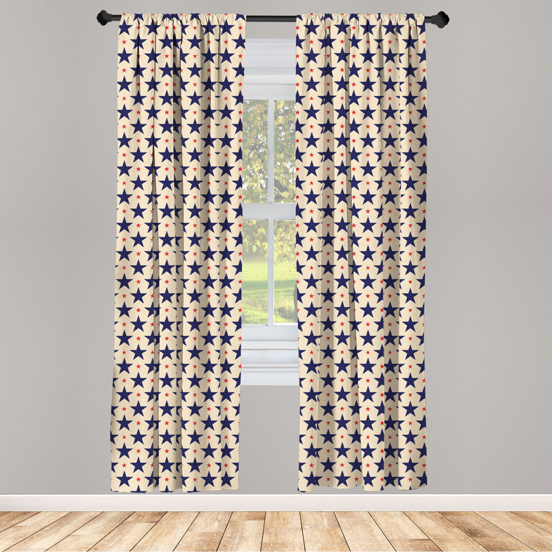 Star Semi-Sheer Rod Pocket Curtain Panels, 28" x 63"
