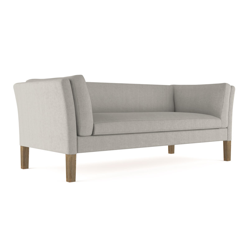 Canapé Charlton, Lin à tissage carré argenté, Naturel, H 31 po x l 108 po x P 40 po