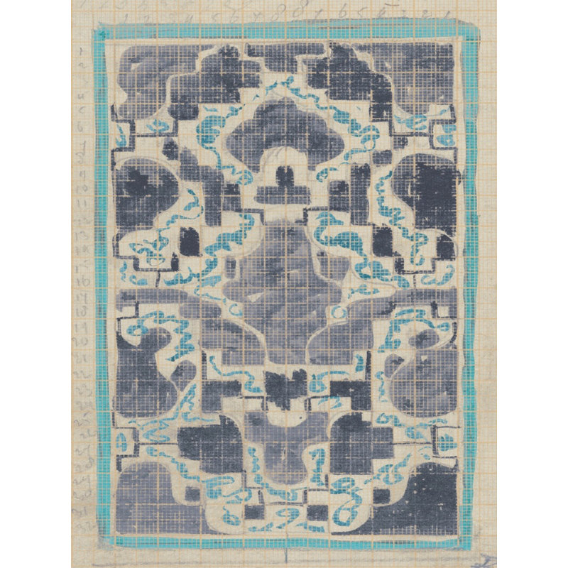 Rug Sketch 16 Print by Grand Archives