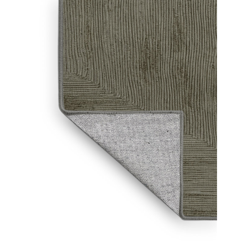 Tapis abstrait gris lavable à la machine, Rectangle 3 pi x 5 pi