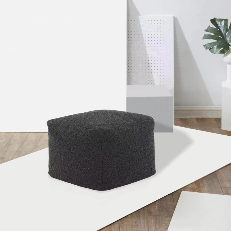 Pouf Inaki, Bouclé noir