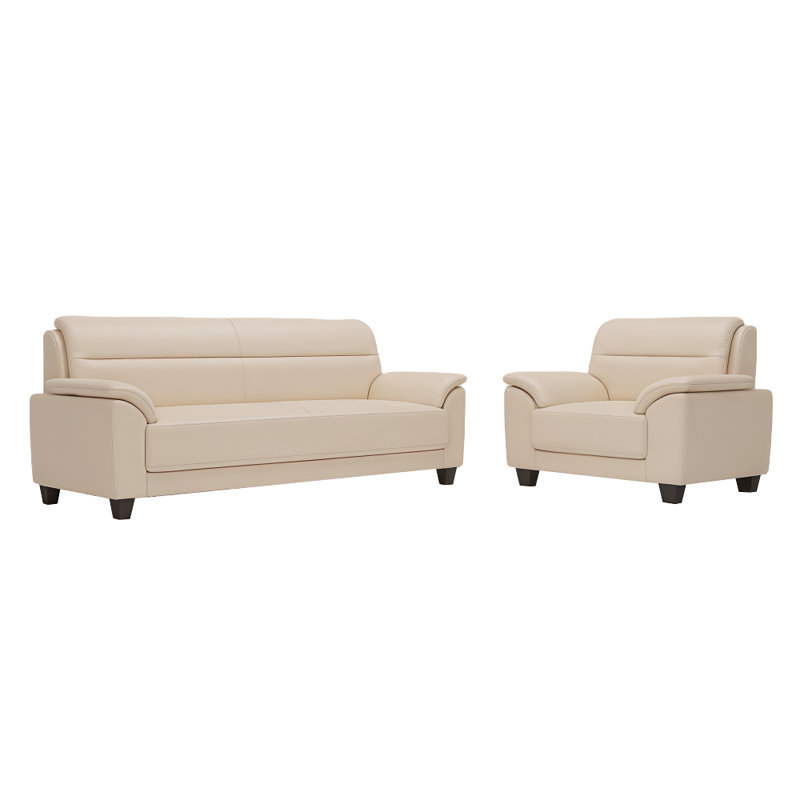 Combinaison de canapé européen minimaliste, Cuir assorti