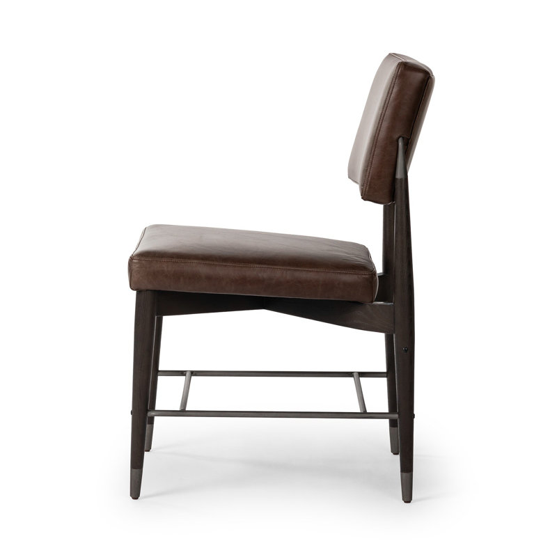 Anton Upholstered Dining Chair, Havana Brown Leather