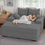 Chaise longue surdimensionnée 57 po en velours côtelé de luxe avec repose-pieds avec rangement, 2 coussins-865008605