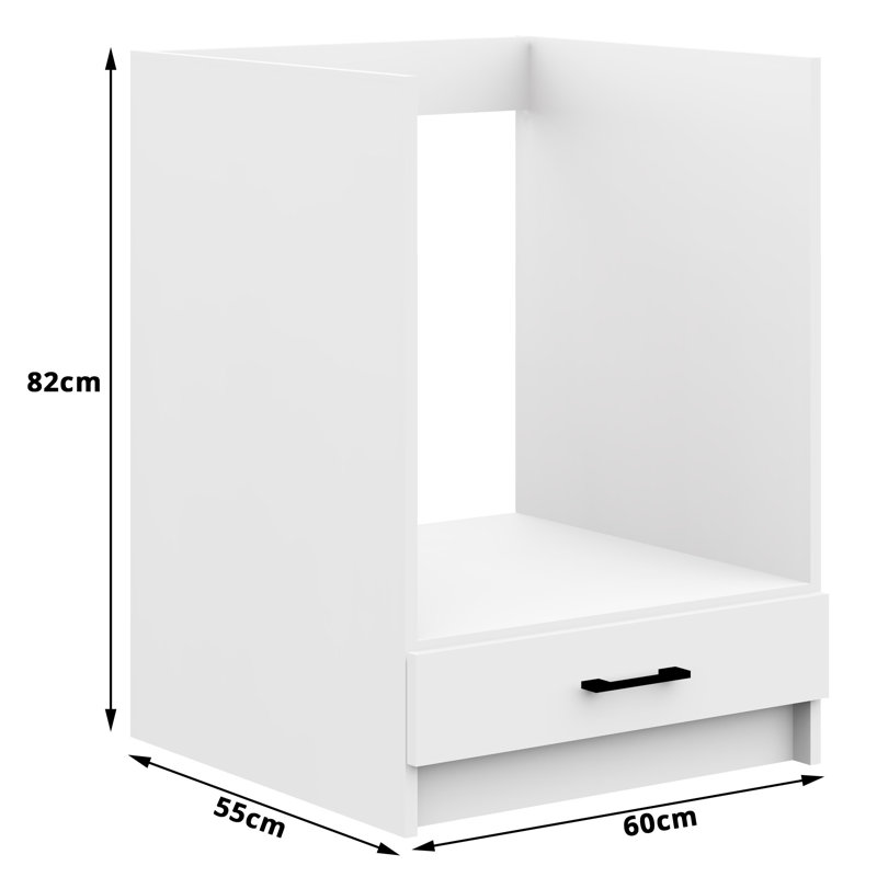 Oven base cabinet in white