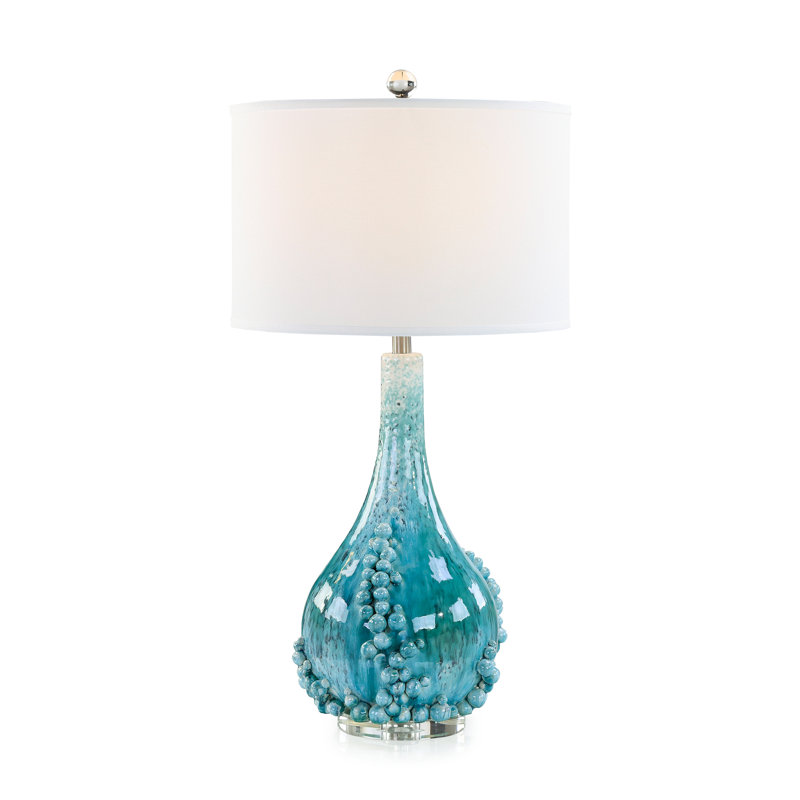 Lampe de table bleue à bulles