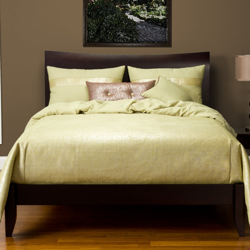 Sparkly Polyester Duvet Cover & Insert, Chardonnay, Queen