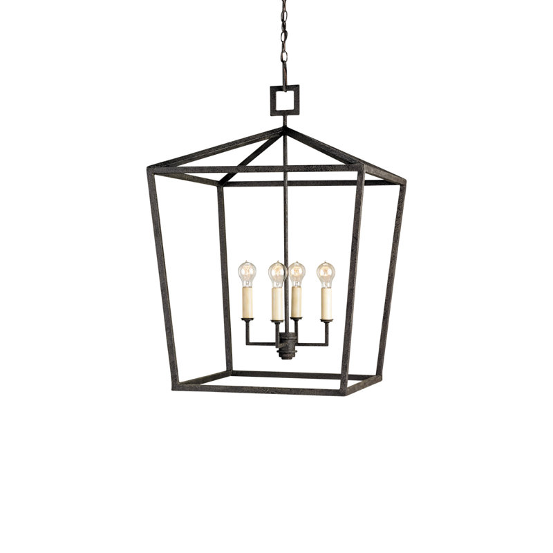 luminaire suspendu géométrique 4 lumières lanternes Denison