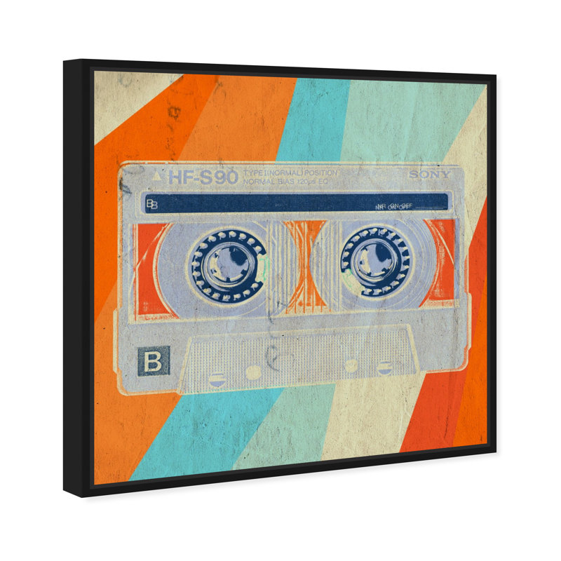 «My Mixtape», impression sur toile tendue, Cadre noir, H 30 po x l 30 po