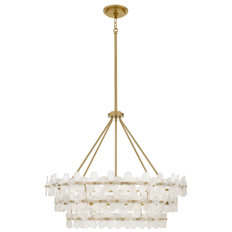 Wright 6-Light Brushed Gold Pendant Light