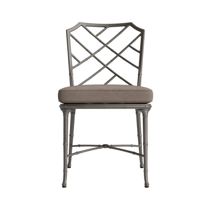 Calcutta Outdoor Dining Side Chair, Mica, Fusion Dove, White
