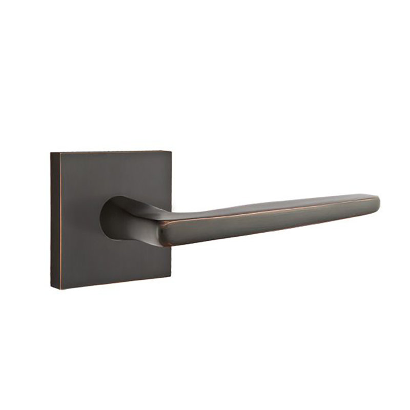 Faux levier double Hermes avec rose carré, Droite, Bronze huilé