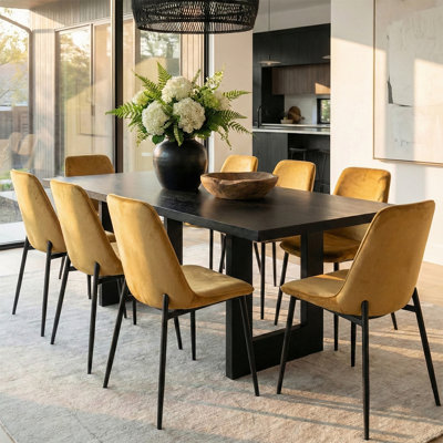 Upholstered Chenille Fabric Side Dining Chair