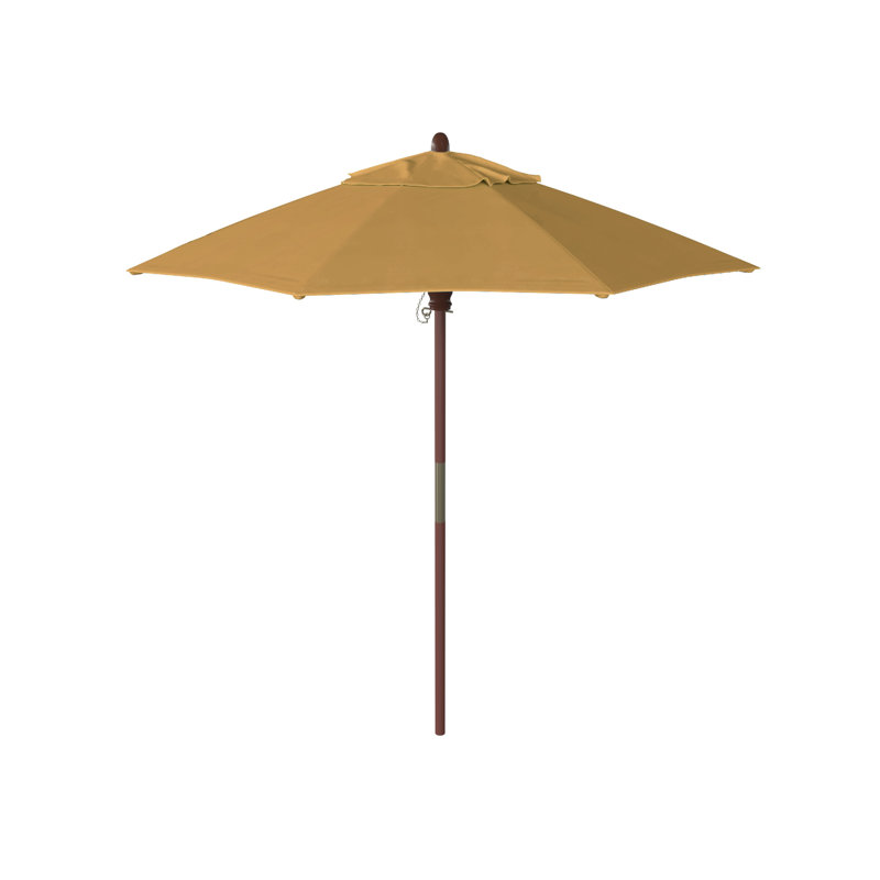 Parasol de marché 7 pi 6 po Arlo, Toile toile Sunbrella® blé