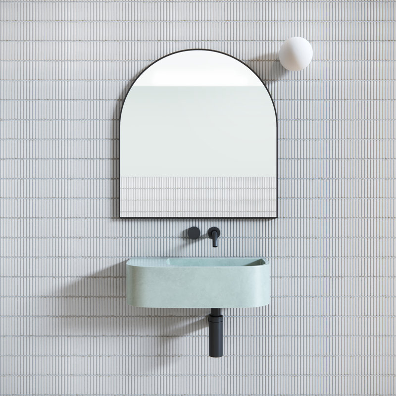 Miroir arqué Kira, Noir, 30 po x 32 po
