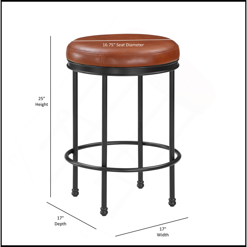 Tabouret à hauteur de comptoir Michael Caramel