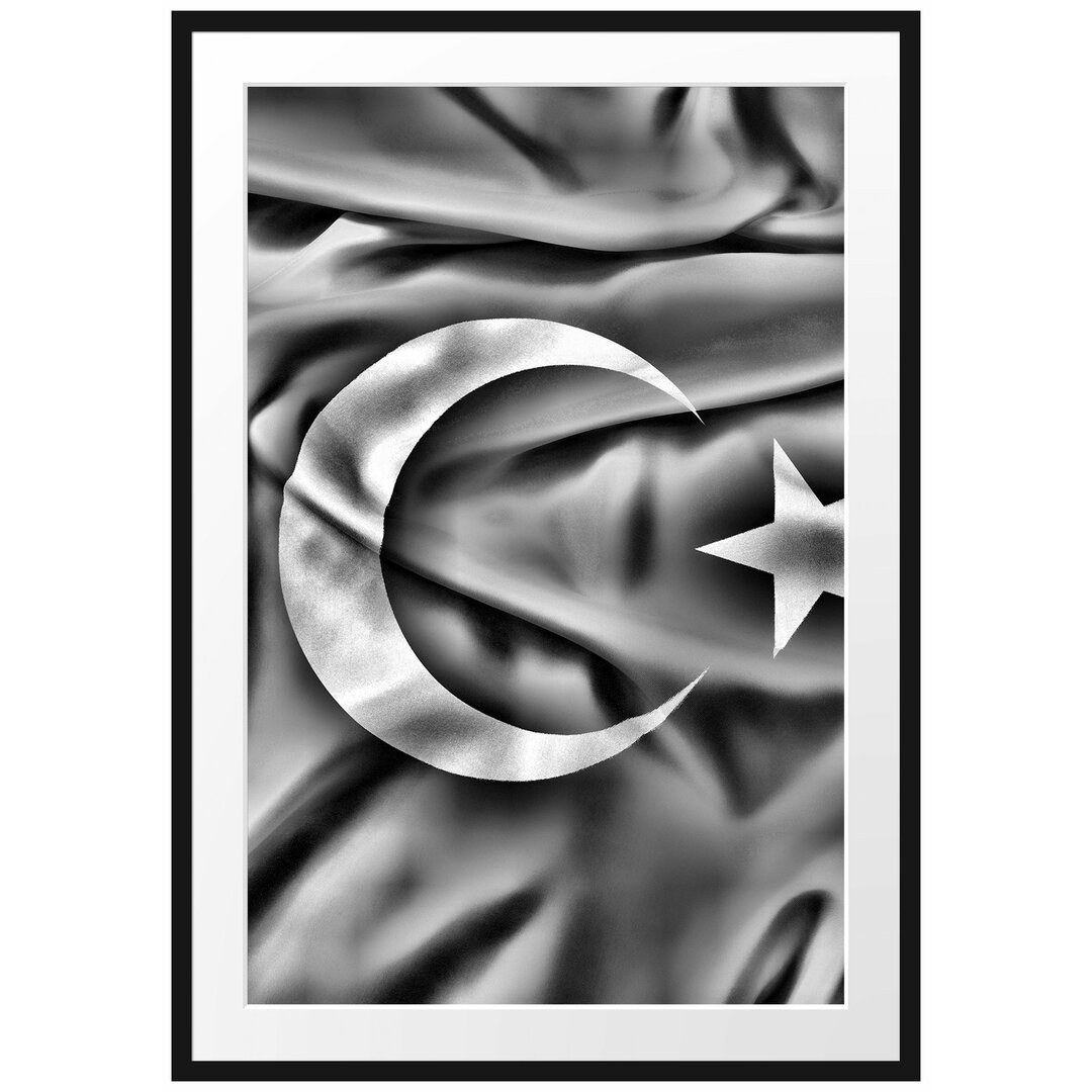 Gerahmtes Poster Turkey Flag, Türkei Flagge