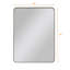 Miroir mural moderne, miroir rectangulaire, cadre en métal