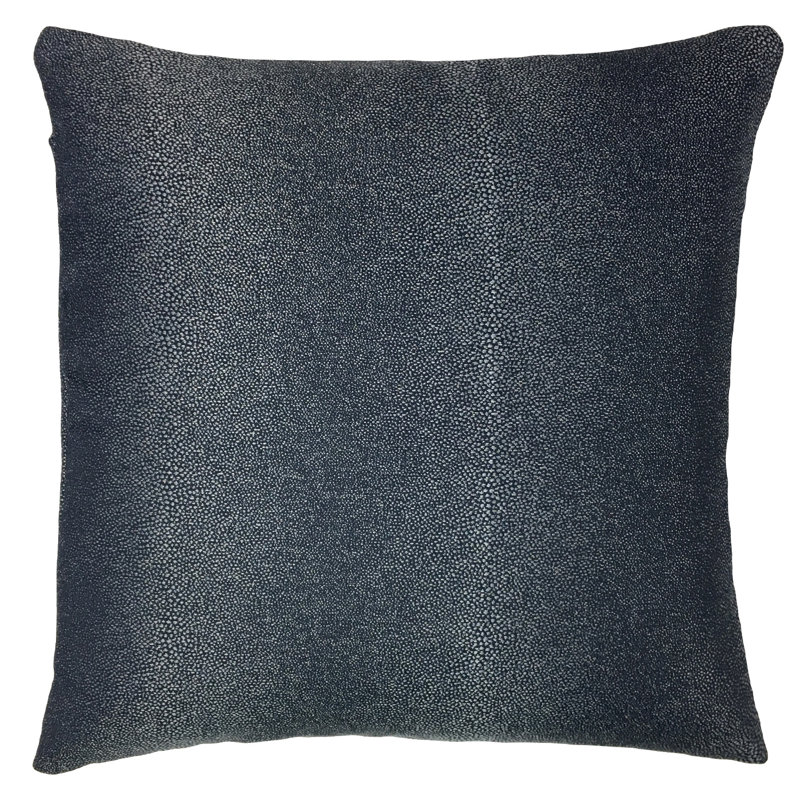  Coussin intérieur / extérieur Feather, 22 po x 22 po, Noir