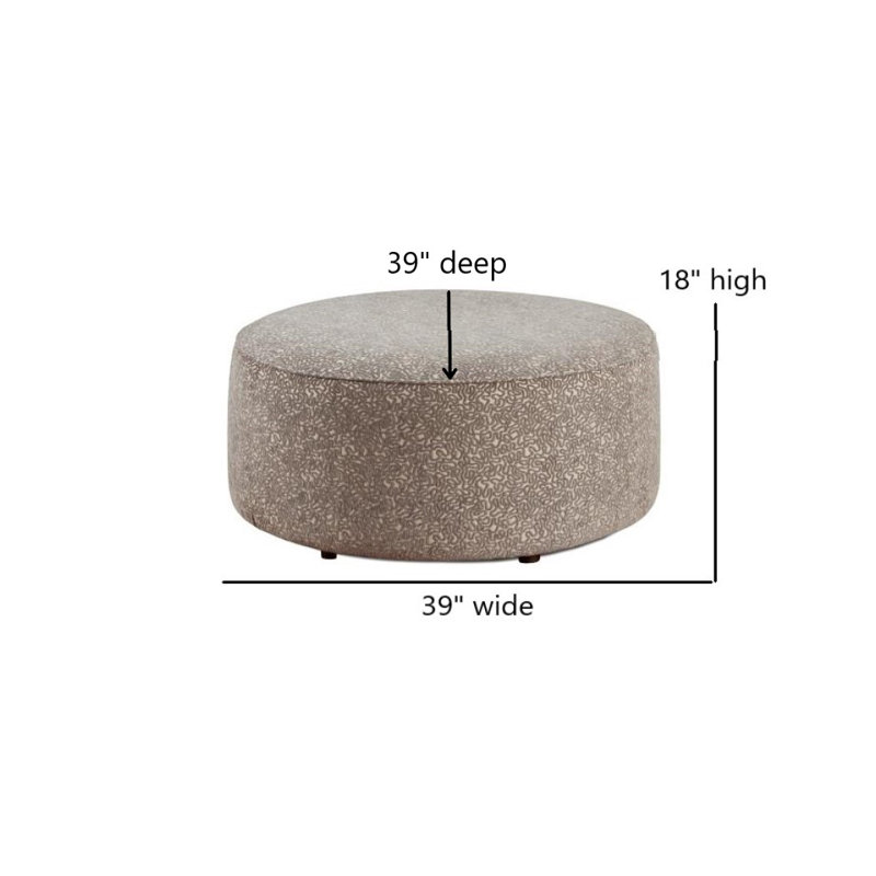 Marinello Upholstered Ottoman, Cannon Cobblestone 100% Polyester