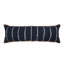 Housse de coussin lombaire à rayures en jute bleu marine / blanc-2000218674