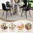 45'' Round Dining Table Set With 4/6 Upholstered Chairs-1194474185
