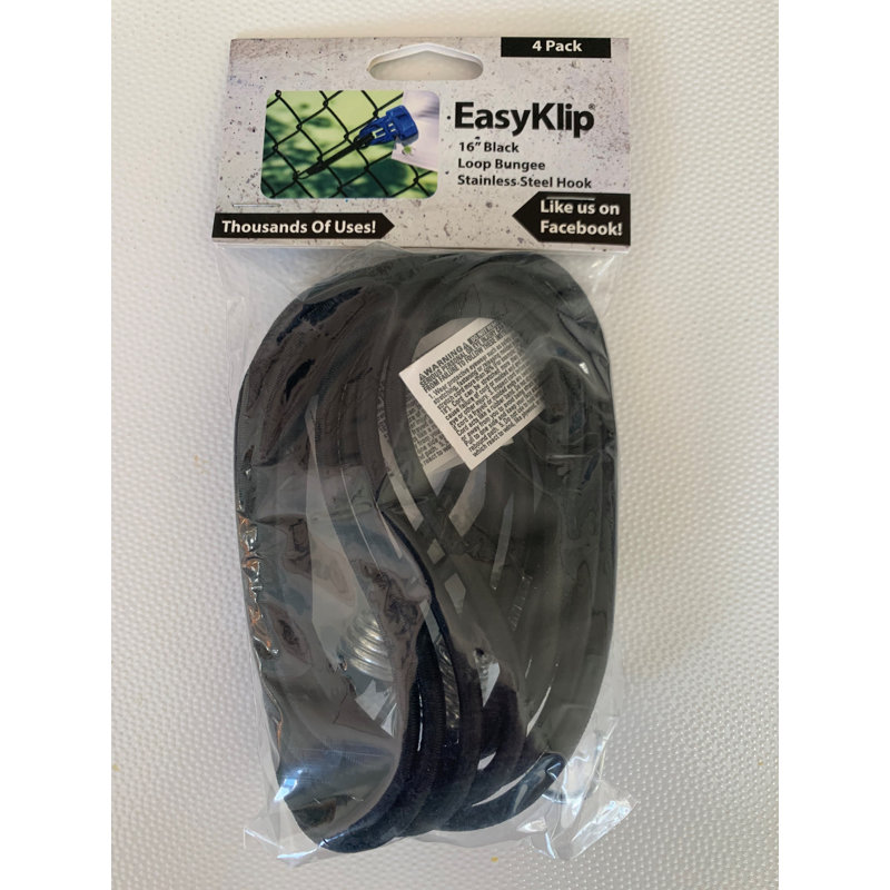 Paquet de 4 crochets EasyKlip, Noir, H 16 po x l 1 po x P 1 po
