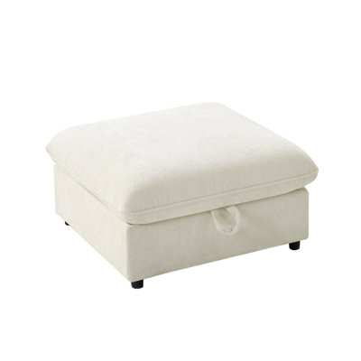 Terencio 30.5" Modern Curved Storage Ottoman by Latitude Run