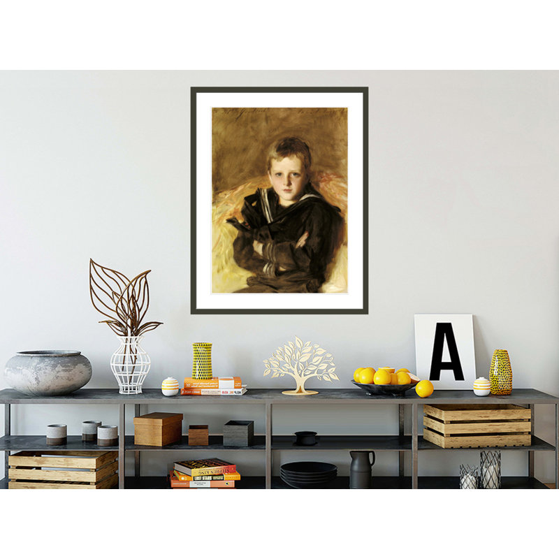 Portrait de Caspar Goodrich par John Singer Sargent, impression giclée sur cadre, H 41,5 po x l 32,37 po