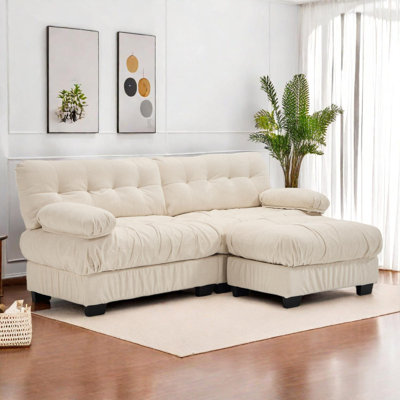 Canapé modulaire modulaire avec repose-pieds et assise profonde