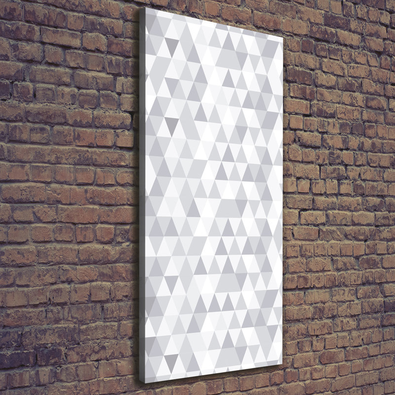 Grey Triangles - Wrapped Canvas Print