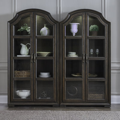 Dillmon 2 Piece Bunching Cabinet Set w/ LED Lighting