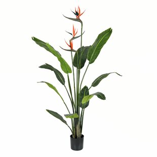 Artificial Potted Bird of Paradise Palm Tree
